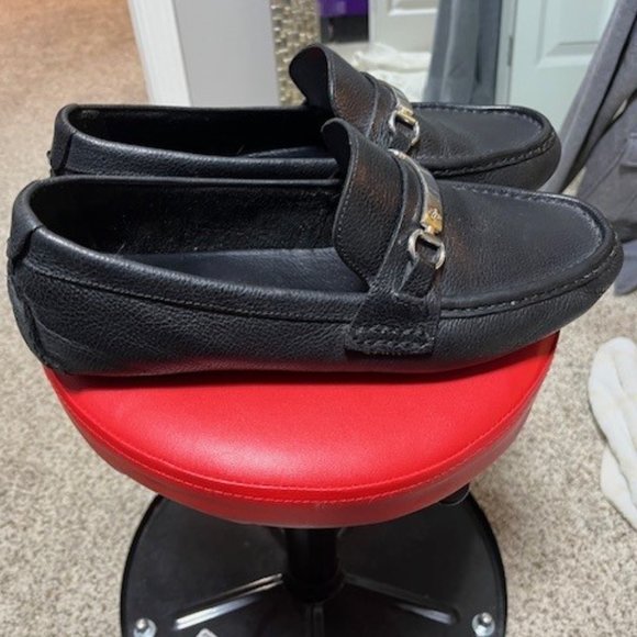 Cole Haan Men's Somerse Black Leather Horsebit Driving Loafers Size 10.5(C11835) - Picture 2 of 5